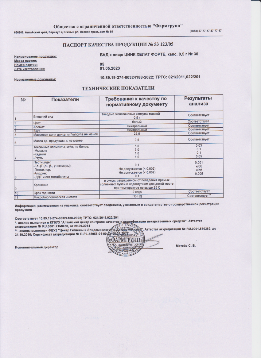 Паспорт №052023